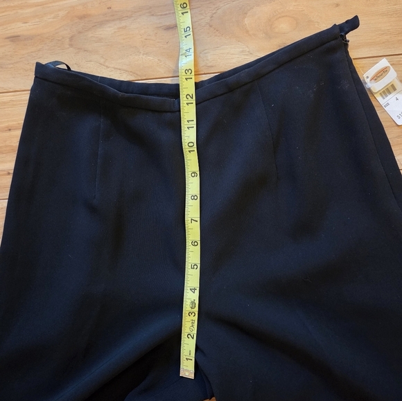 Talbots Vintage Black Lined High Waisted Side Zip Straight Leg Pants NWT Size 4 - Picture 5 of 12